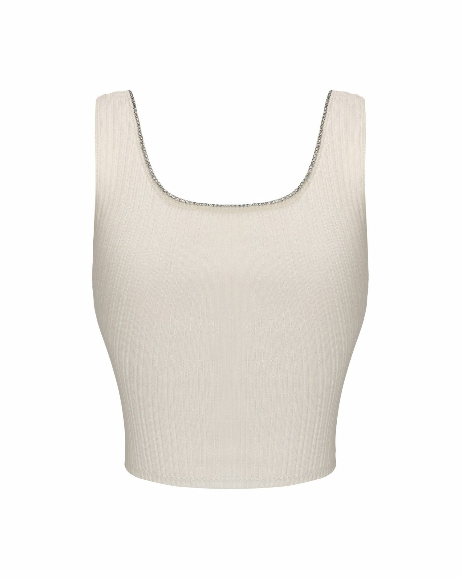 Jenna Top: White Knit Tank Top for Country Club Brunch | Nana Jacqueline