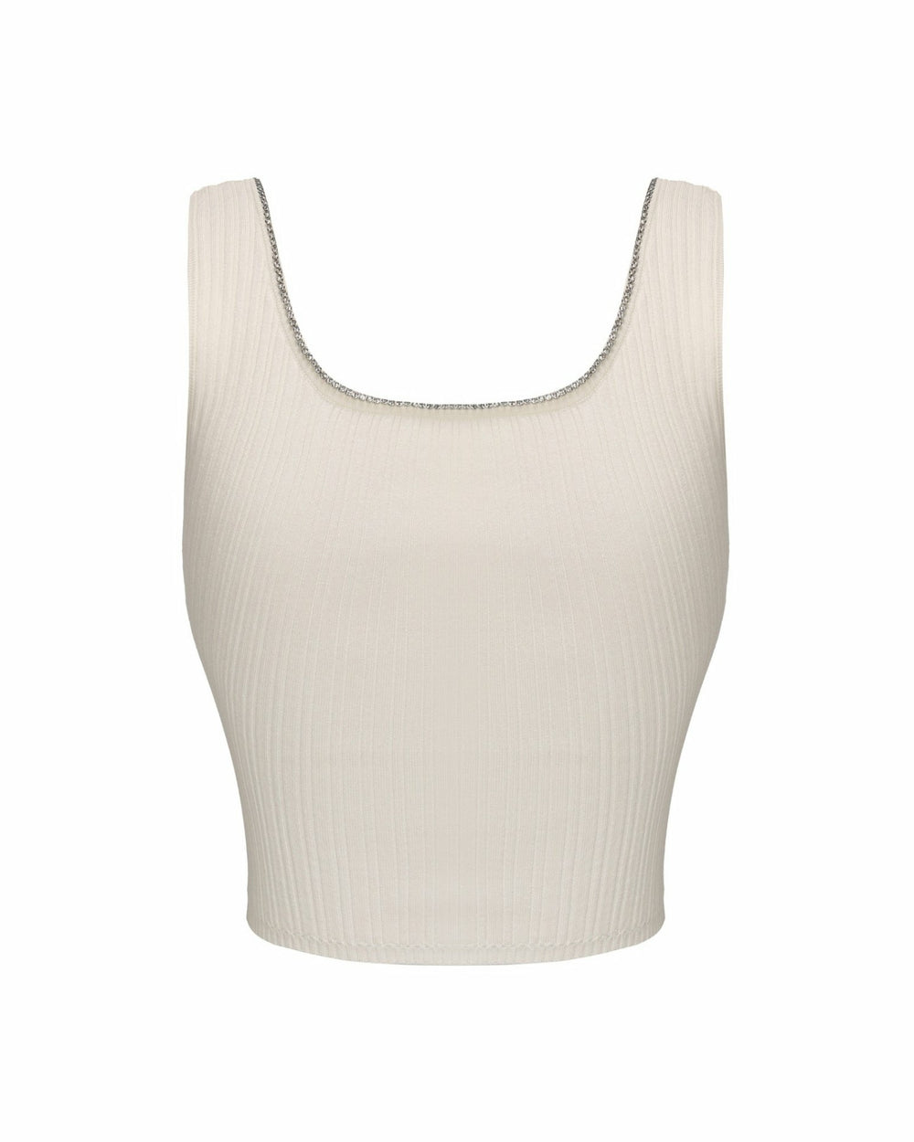 Jenna Top: White Knit Tank Top for Country Club Brunch | Nana Jacqueline