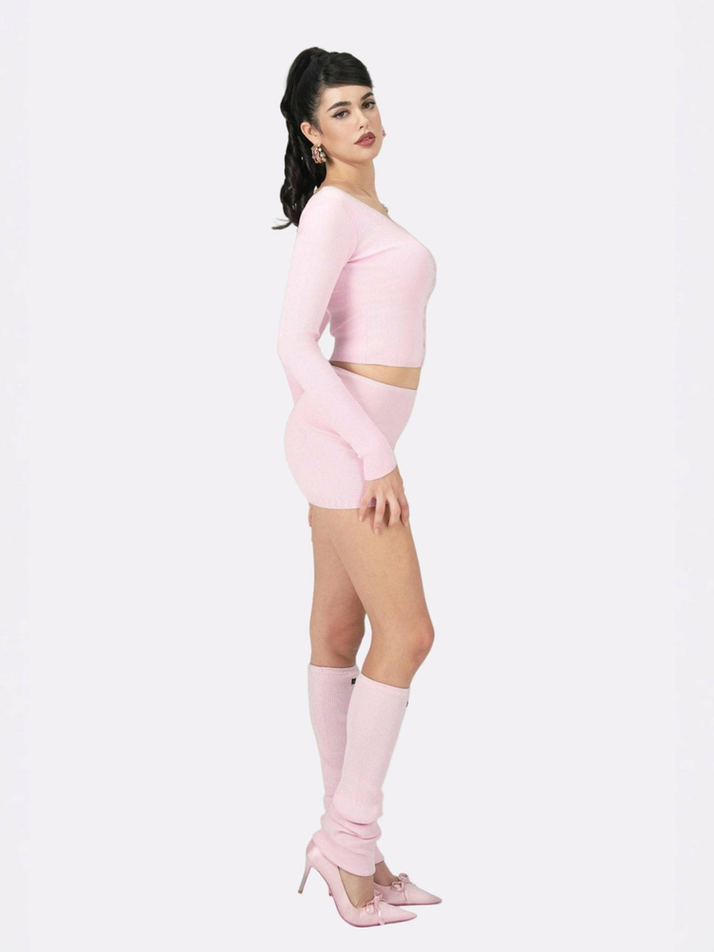 Holly Shorts: Pink Knit Shorts for Resort Brunch | Nana Jacqueline