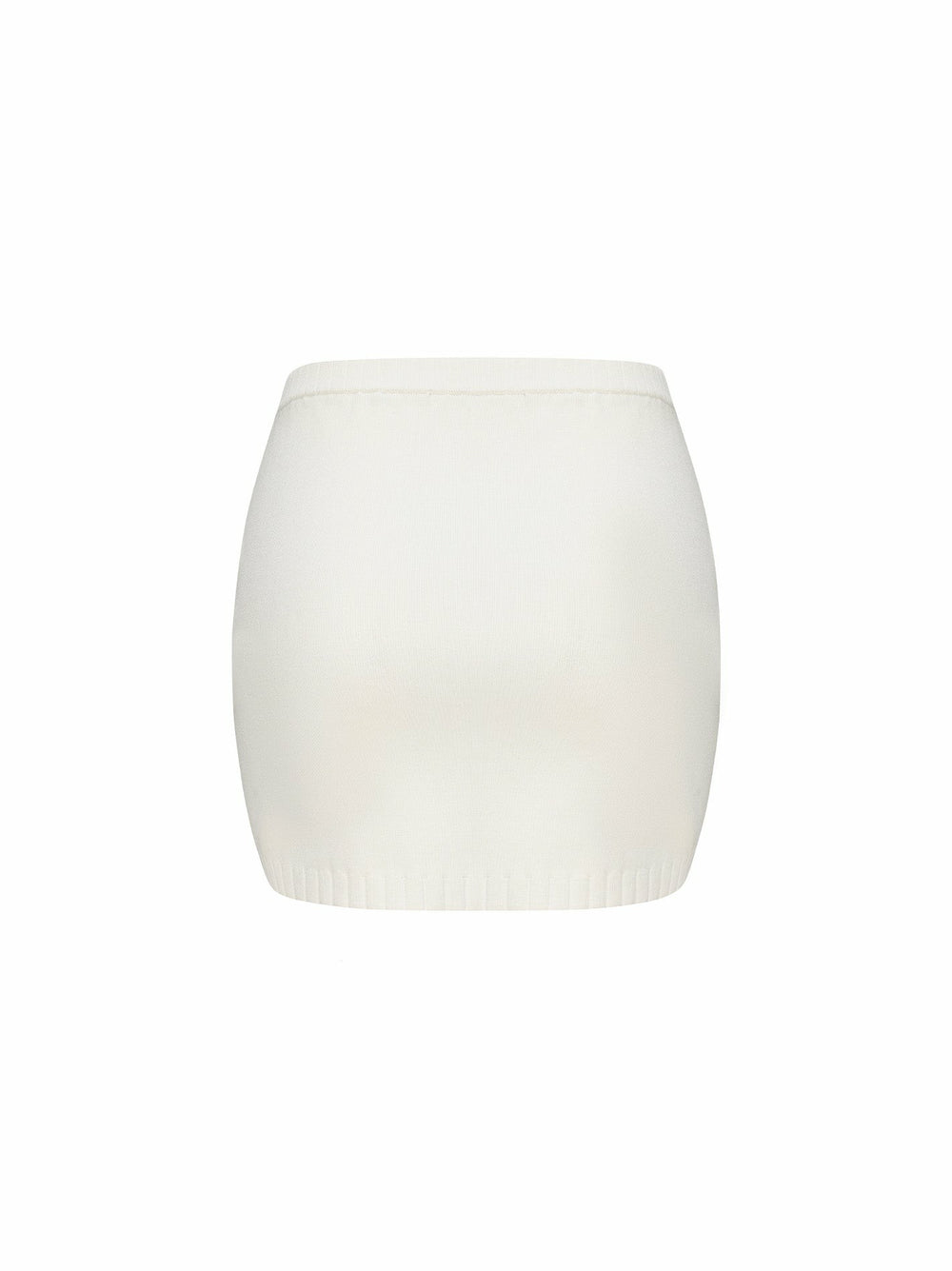 Kennedy Knit Skirt: White Knit Skirt for Resort Brunch | Nana Jacqueline