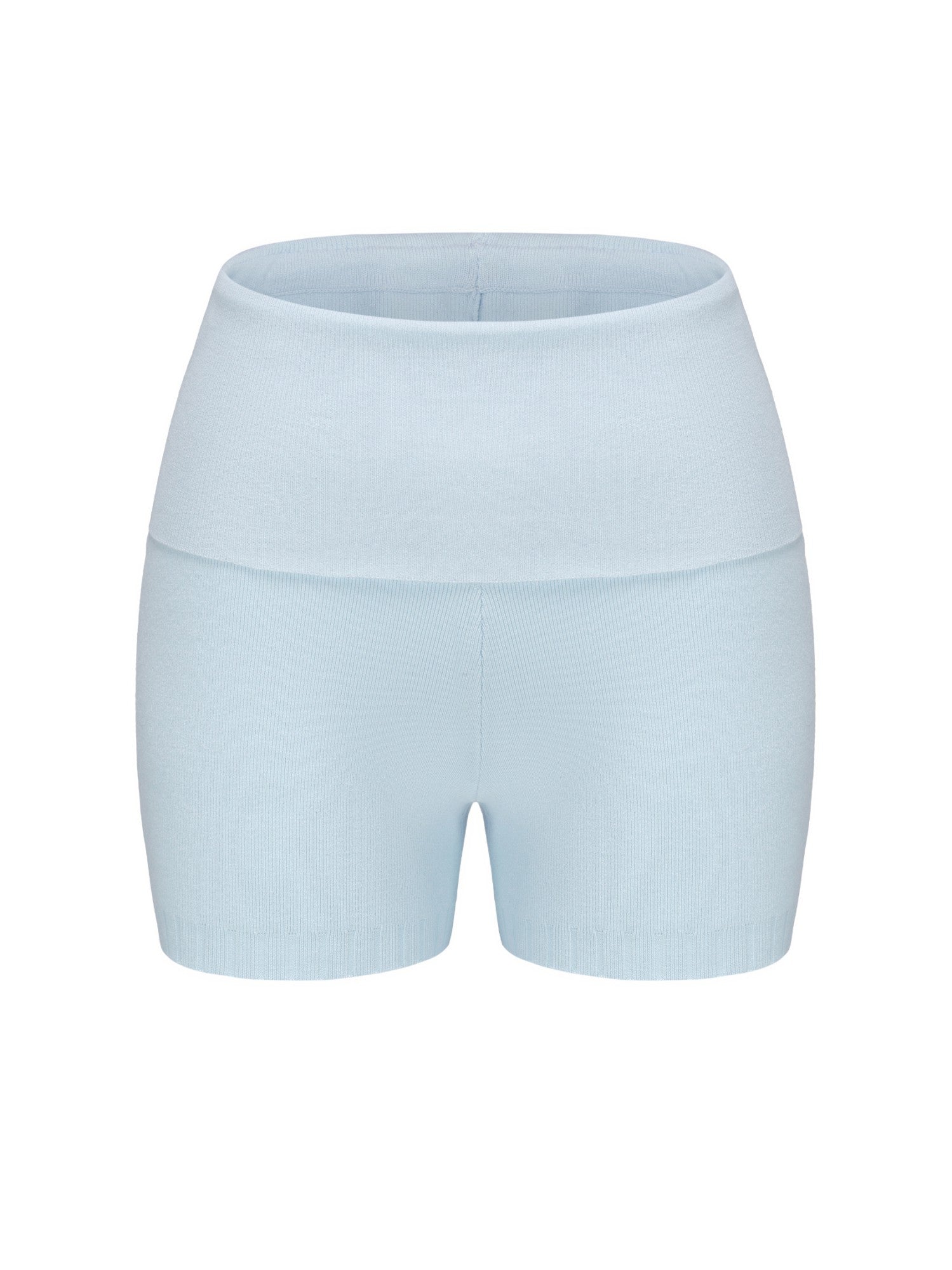 Holly Shorts: Blue Knit Shorts for Resort Vacation | Nana Jacqueline