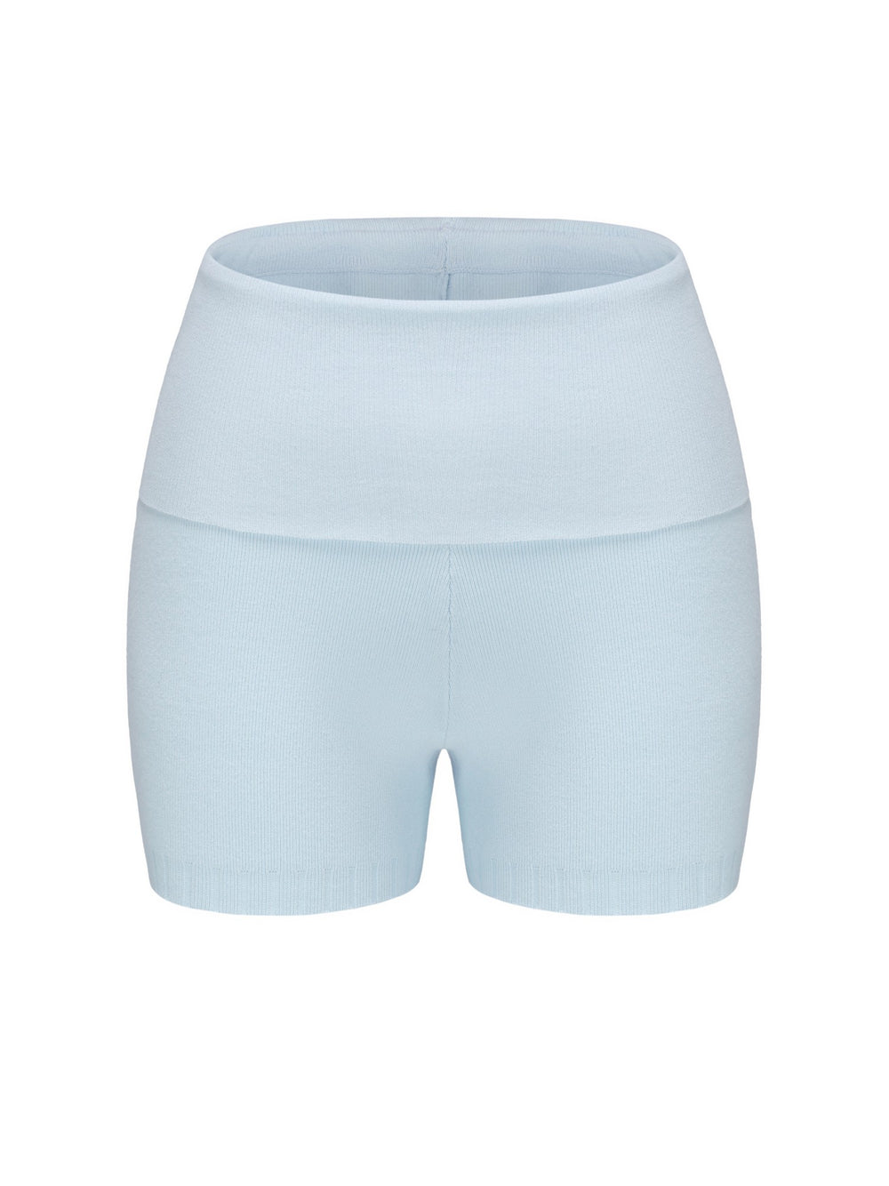 Holly Shorts: Blue Knit Shorts for Resort Vacation | Nana Jacqueline