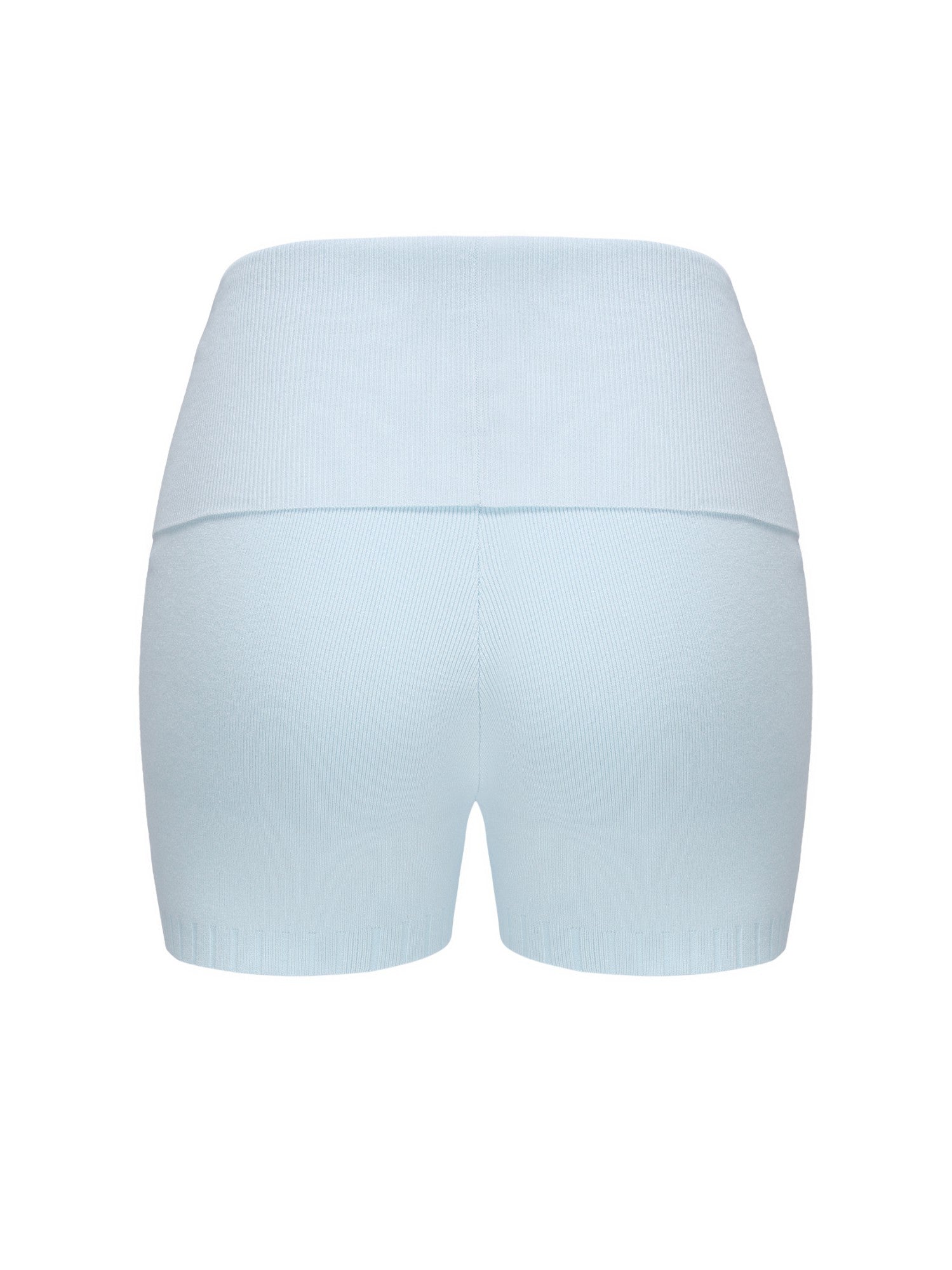 Holly Shorts: Blue Knit Shorts for Resort Vacation | Nana Jacqueline