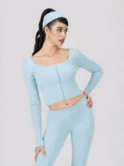 Holly Pants: Blue Knit Pants for Resort Outfit | Nana Jacqueline
