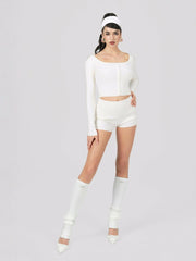 Holly Shorts: White Shorts for Resort Wear | Nana Jacqueline