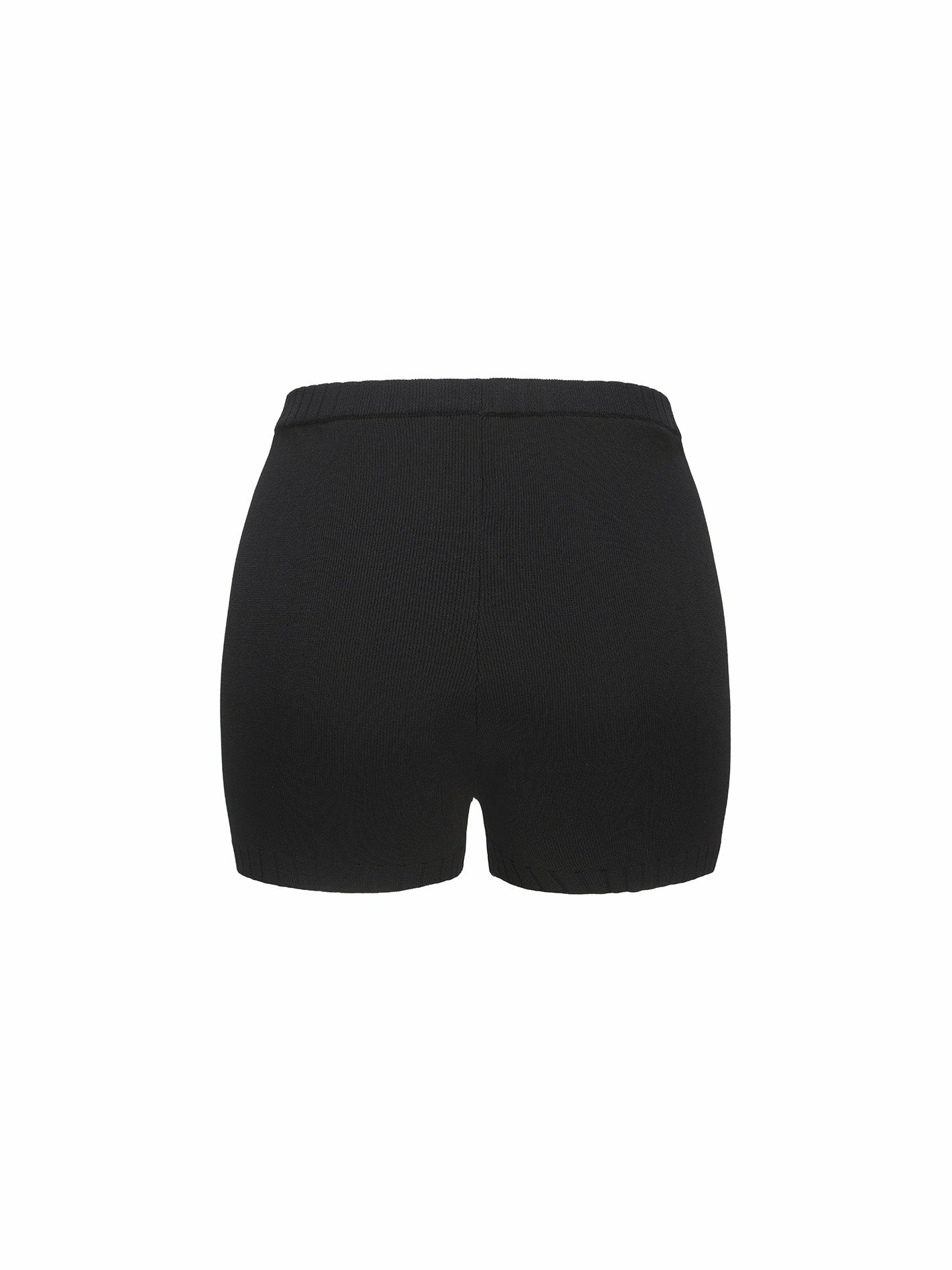 Kennedy Knit Shorts: Black Knit Shorts for Resort Vacation | Nana Jacqueline