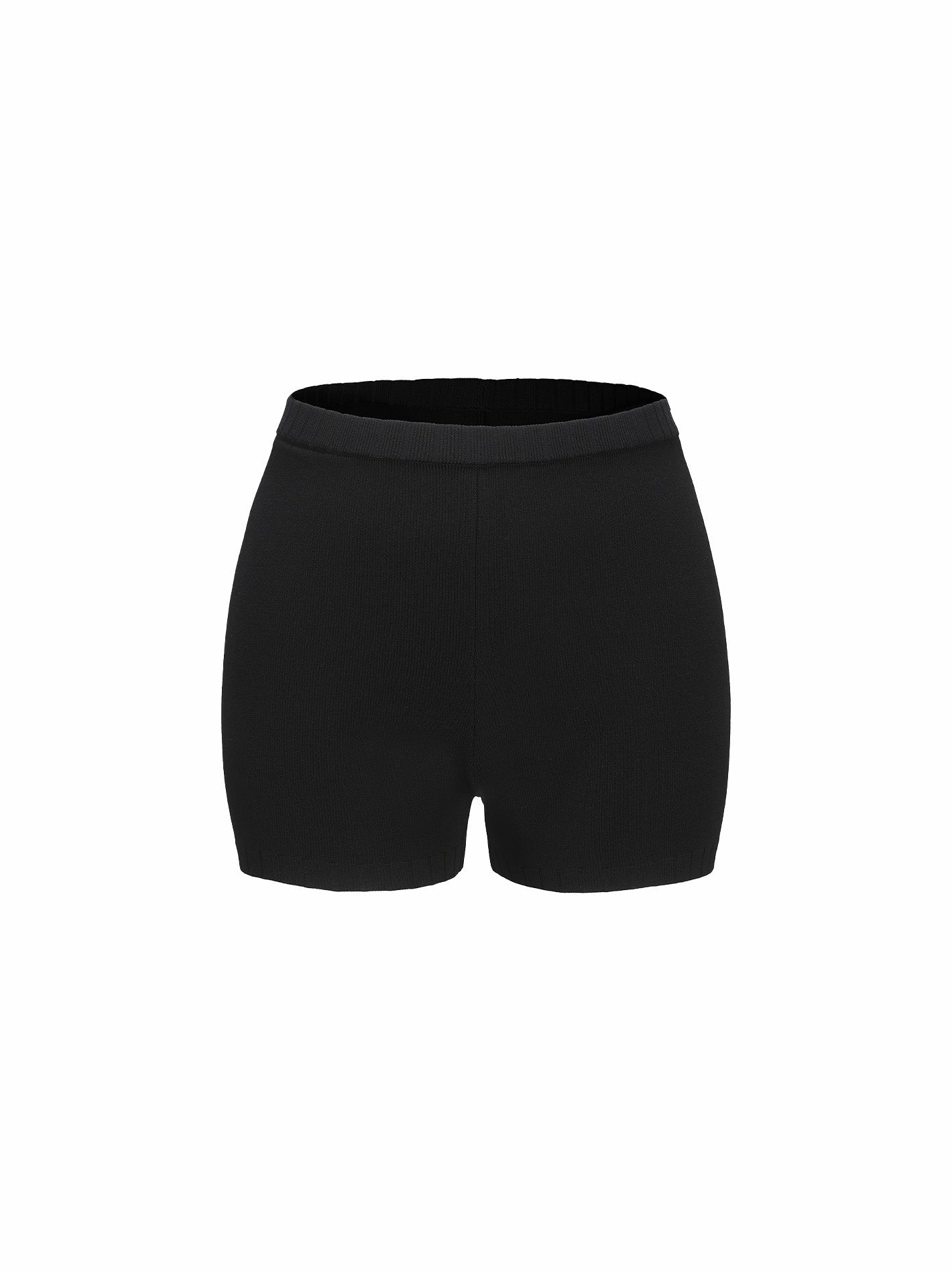 Kennedy Knit Shorts: Black Knit Shorts for Resort Vacation | Nana Jacqueline