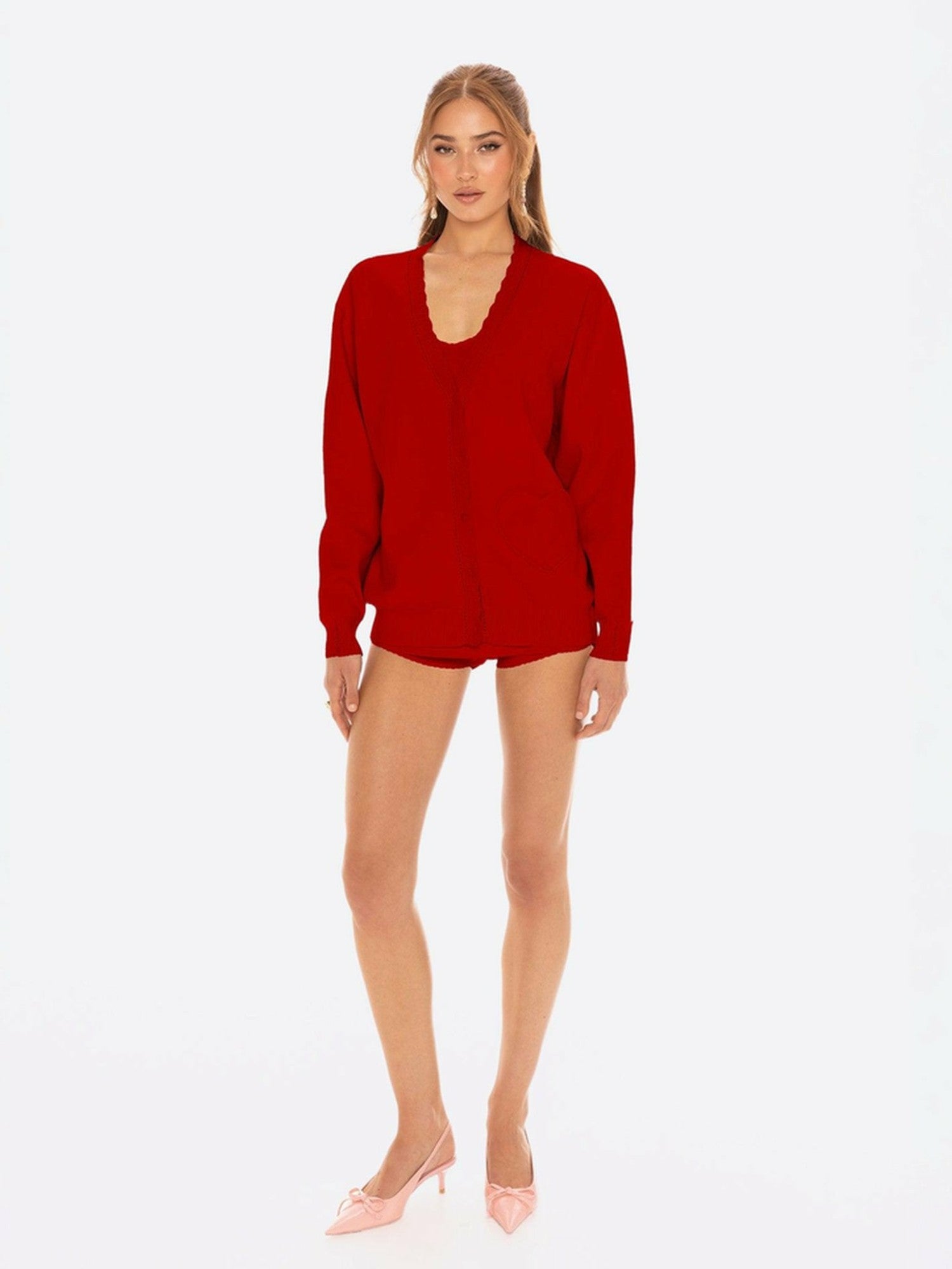 Carrie Cardigan: Red Cardigan for Brunch | Nana Jacqueline