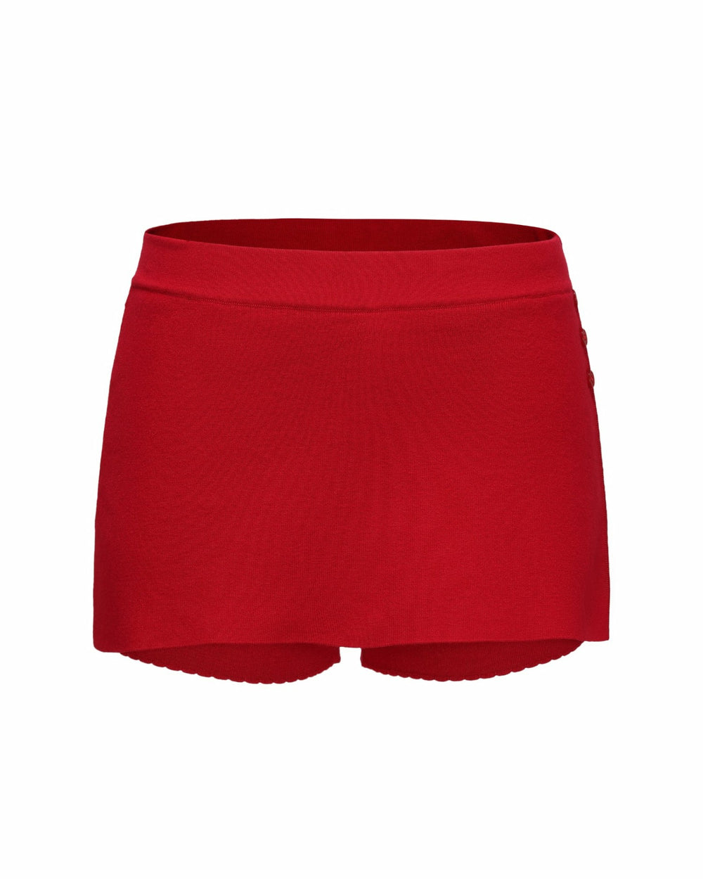 Carrie Shorts: Red Knit Skort for Resort Brunch | Nana Jacqueline