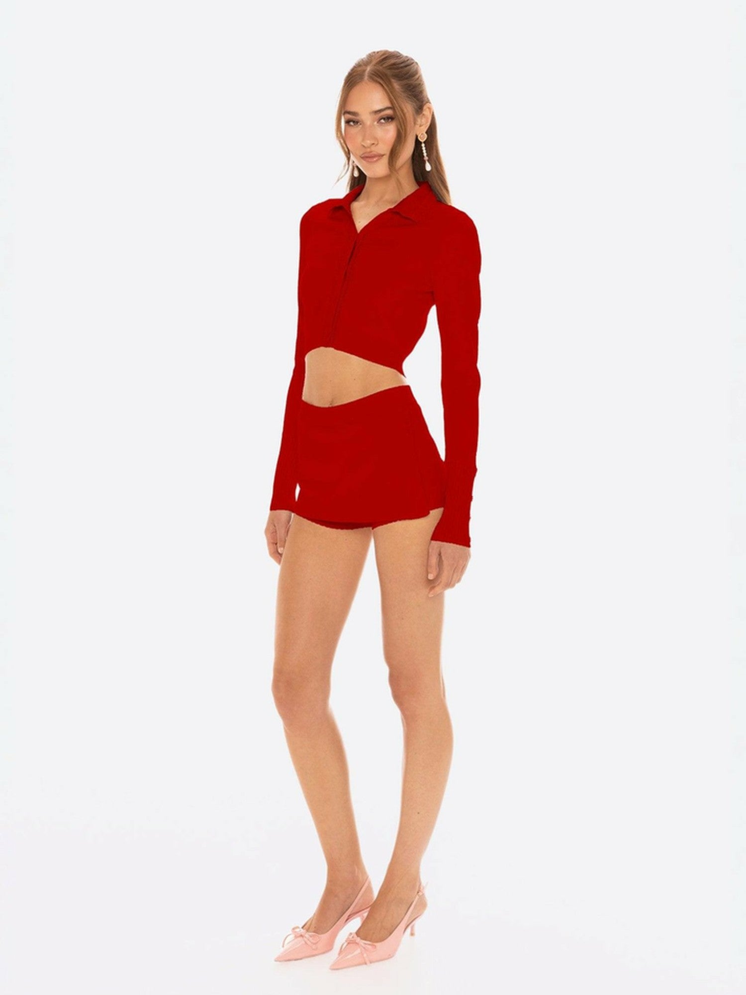 Jenna Cardigan: Red Cardigan for Brunch | Nana Jacqueline