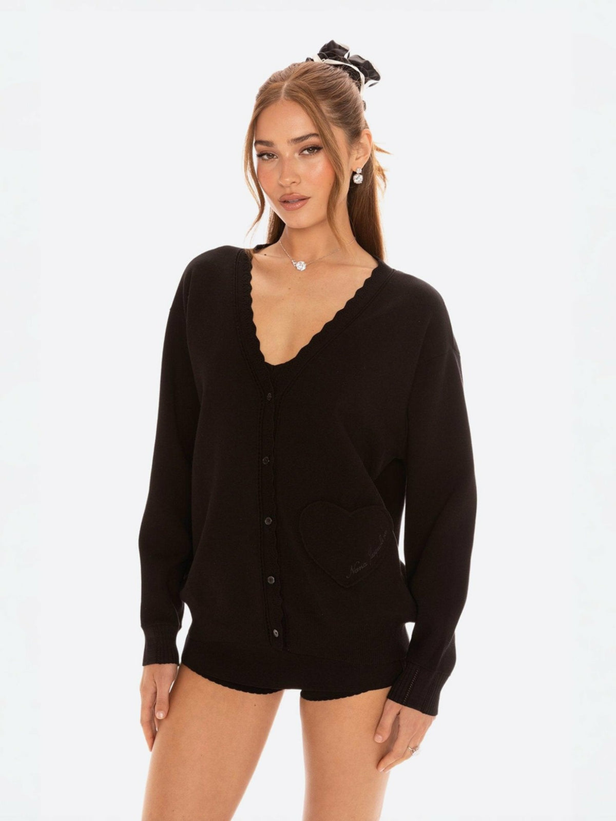 Carrie Cardigan: Black Cardigan for Brunch | Nana Jacqueline