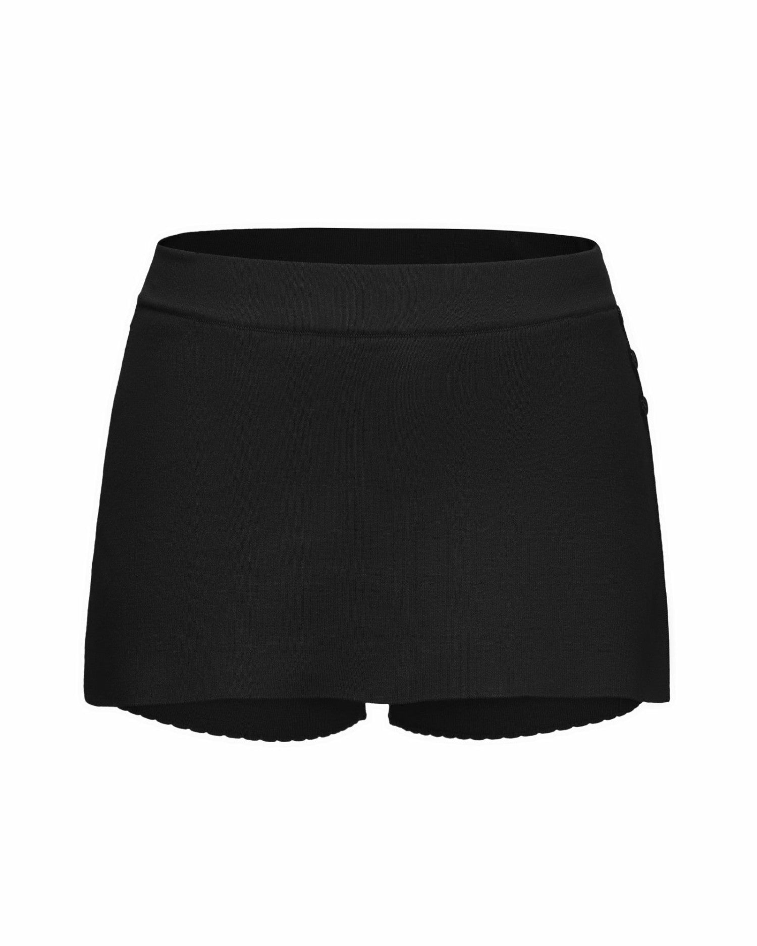 Carrie Shorts: Black Knit Shorts for Resort Vacation | Nana Jacqueline