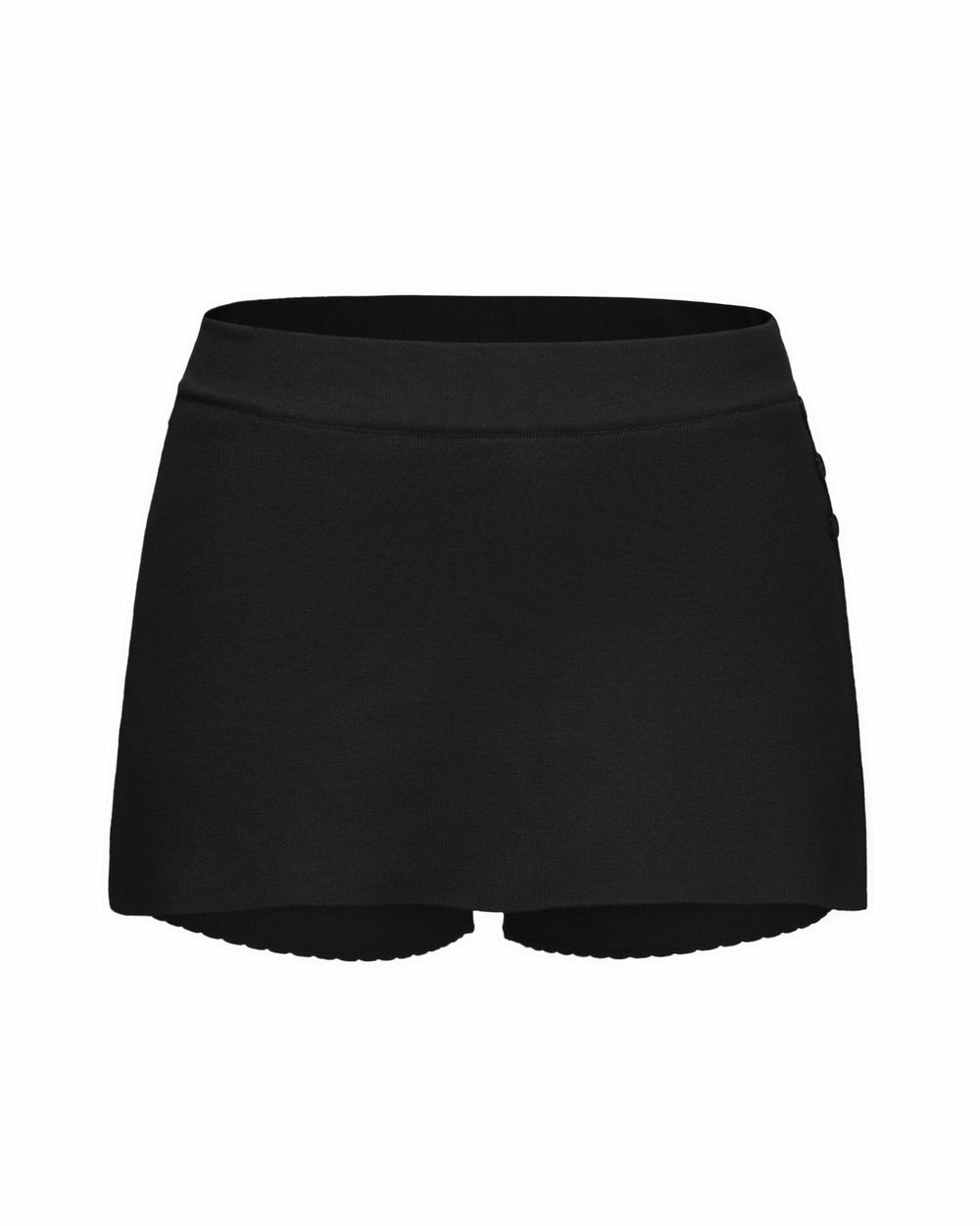Carrie Shorts: Black Knit Shorts for Resort Vacation | Nana Jacqueline