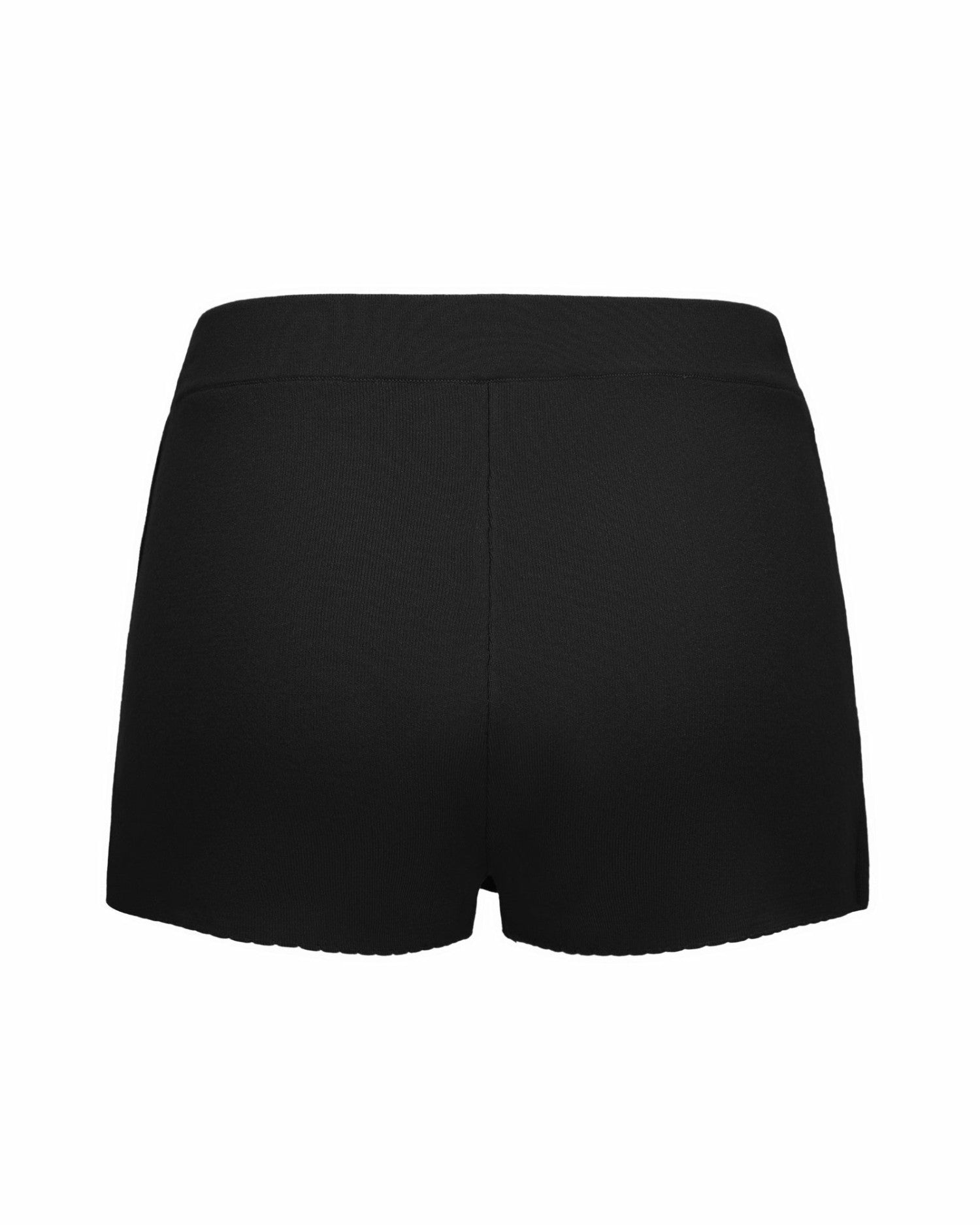 Carrie Shorts: Black Knit Shorts for Resort Vacation | Nana Jacqueline