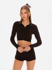 Jenna Cardigan: Black Knit Cardigan for Brunch | Nana Jacqueline