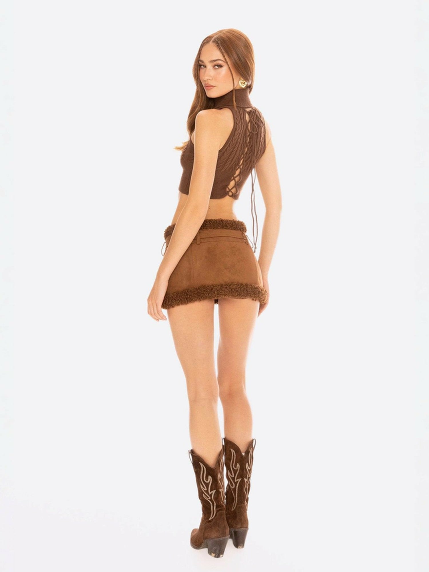 Margo Knit Top: Brown Knit Top for Brunch | Nana Jacqueline