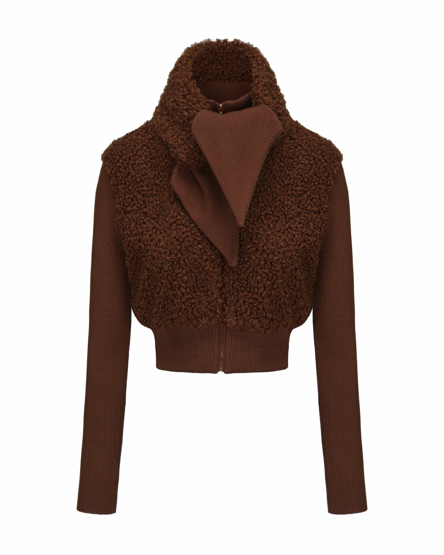 Hailey Knit Jacket: Brown Knit Jacket for Brunch | Nana Jacqueline