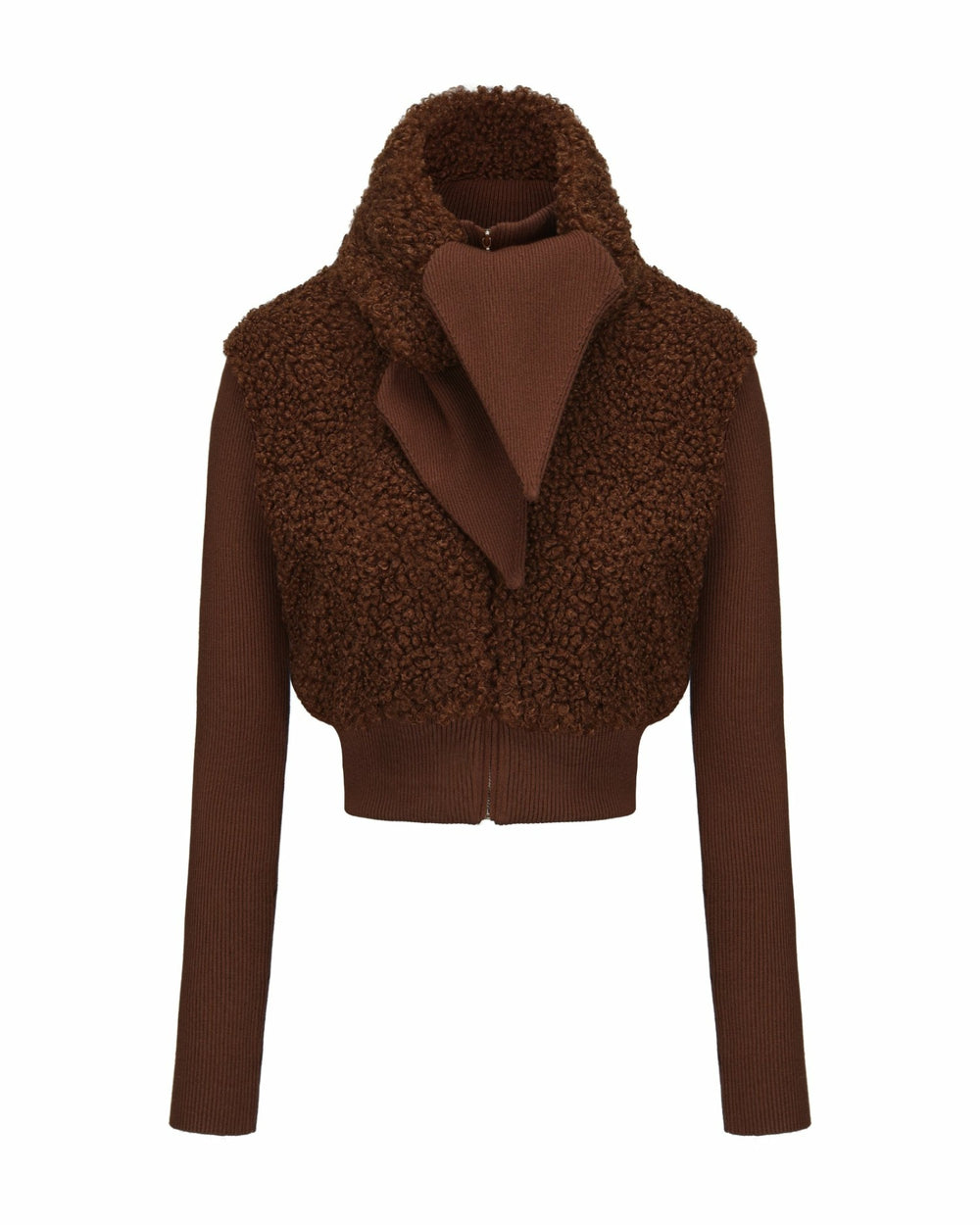 Hailey Knit Jacket: Brown Knit Jacket for Brunch | Nana Jacqueline