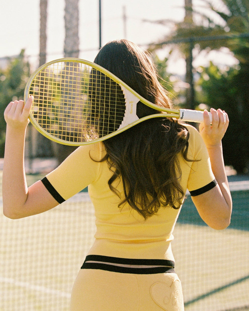 Hazel Polo Top: Yellow Knit Top for Country Club Brunch | Nana Jacqueline