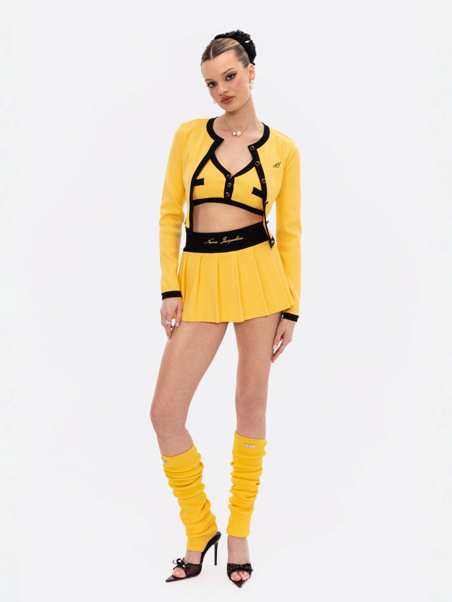 Hazel Skirt: Yellow Mini Skirt for Country Club Brunch | Nana Jacqueline