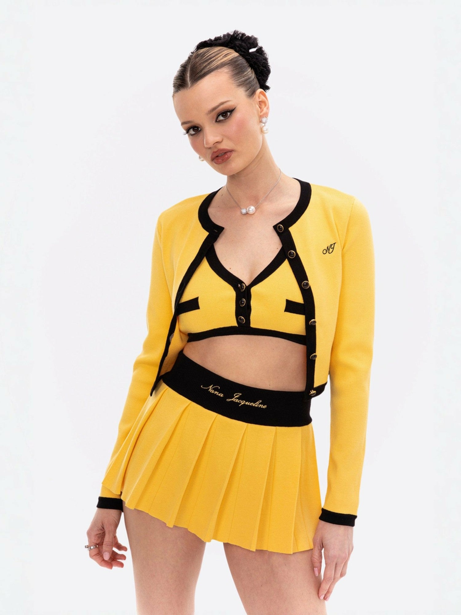 Hazel Skirt: Yellow Mini Skirt for Country Club Brunch | Nana Jacqueline