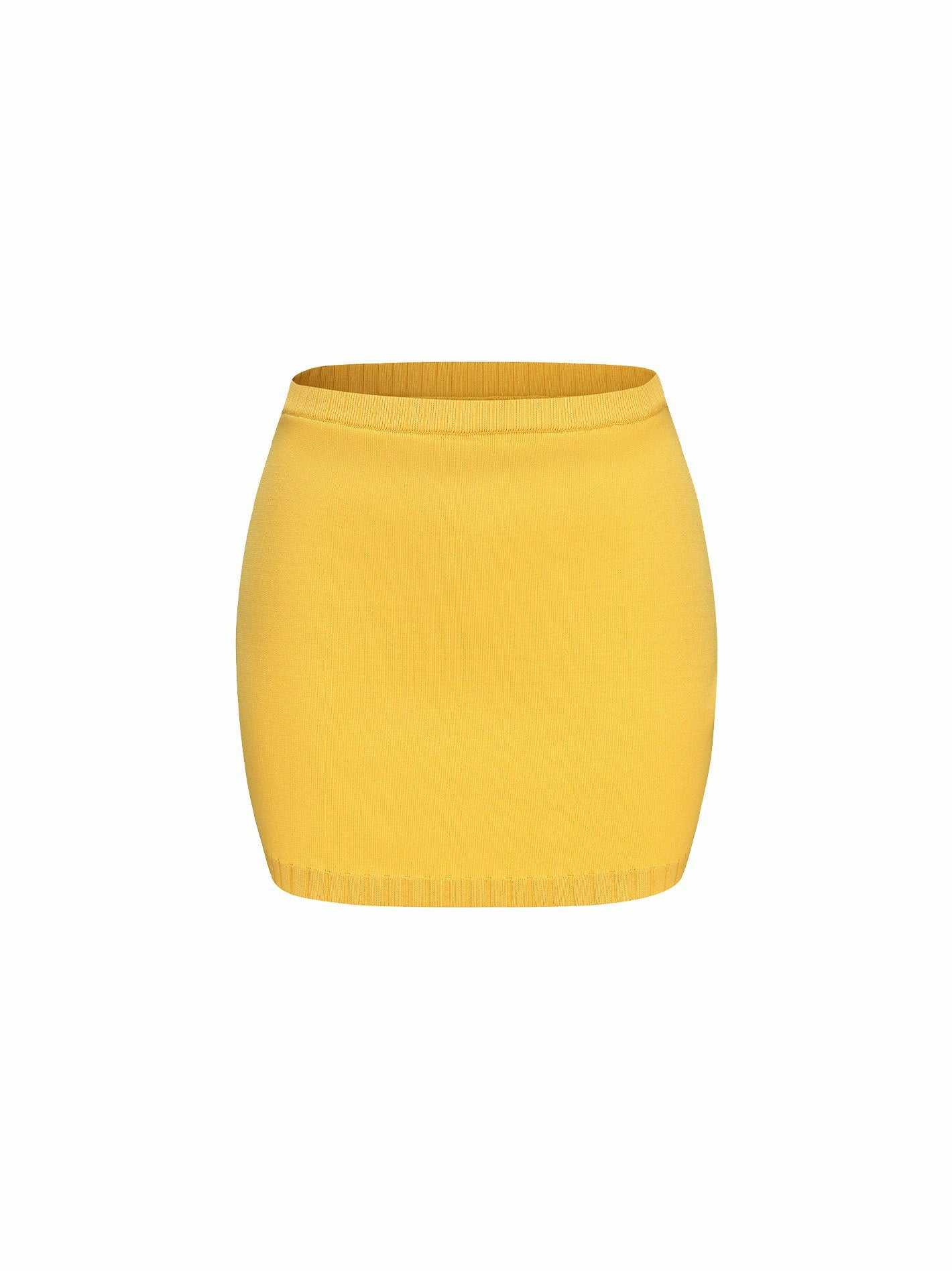 Kennedy Knit Skirt: Yellow Knit Skirt for Resort Brunch | Nana Jacqueline