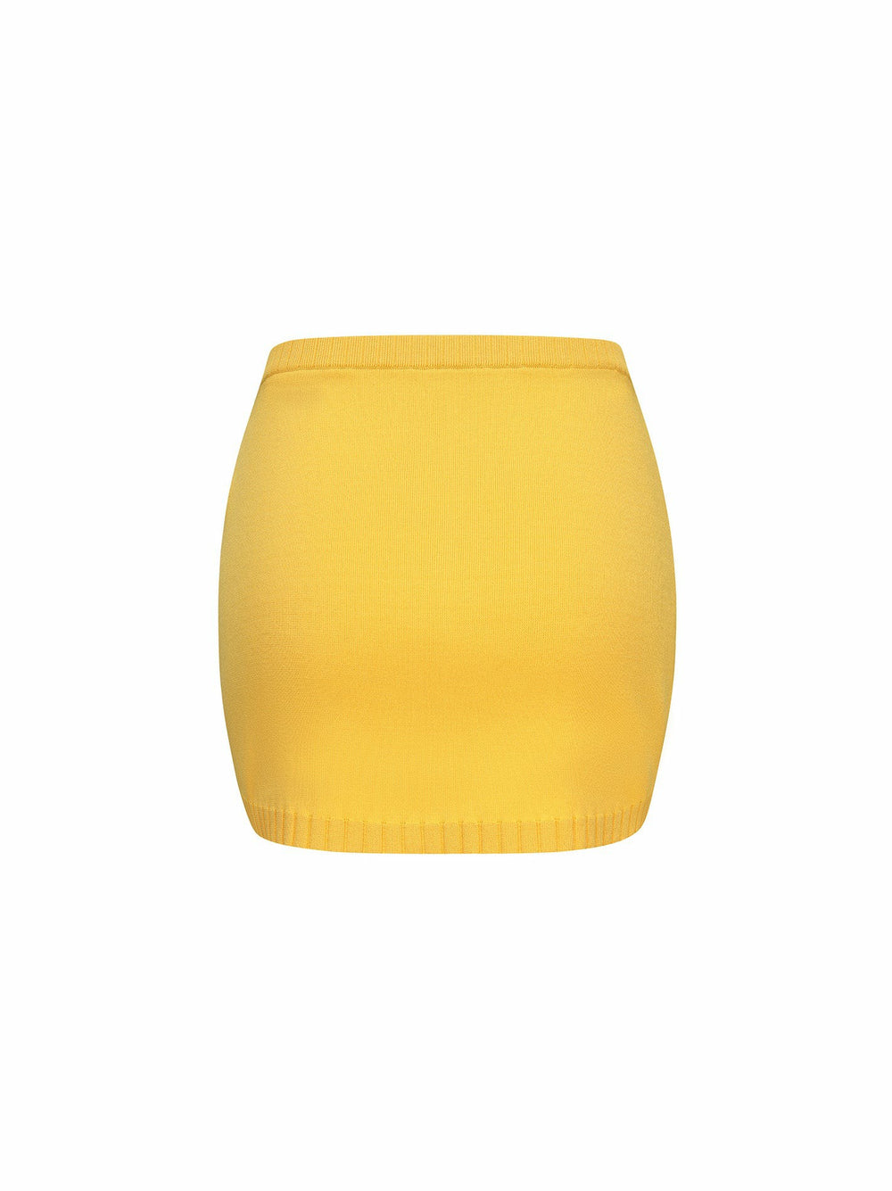 Kennedy Knit Skirt: Yellow Knit Skirt for Resort Brunch | Nana Jacqueline