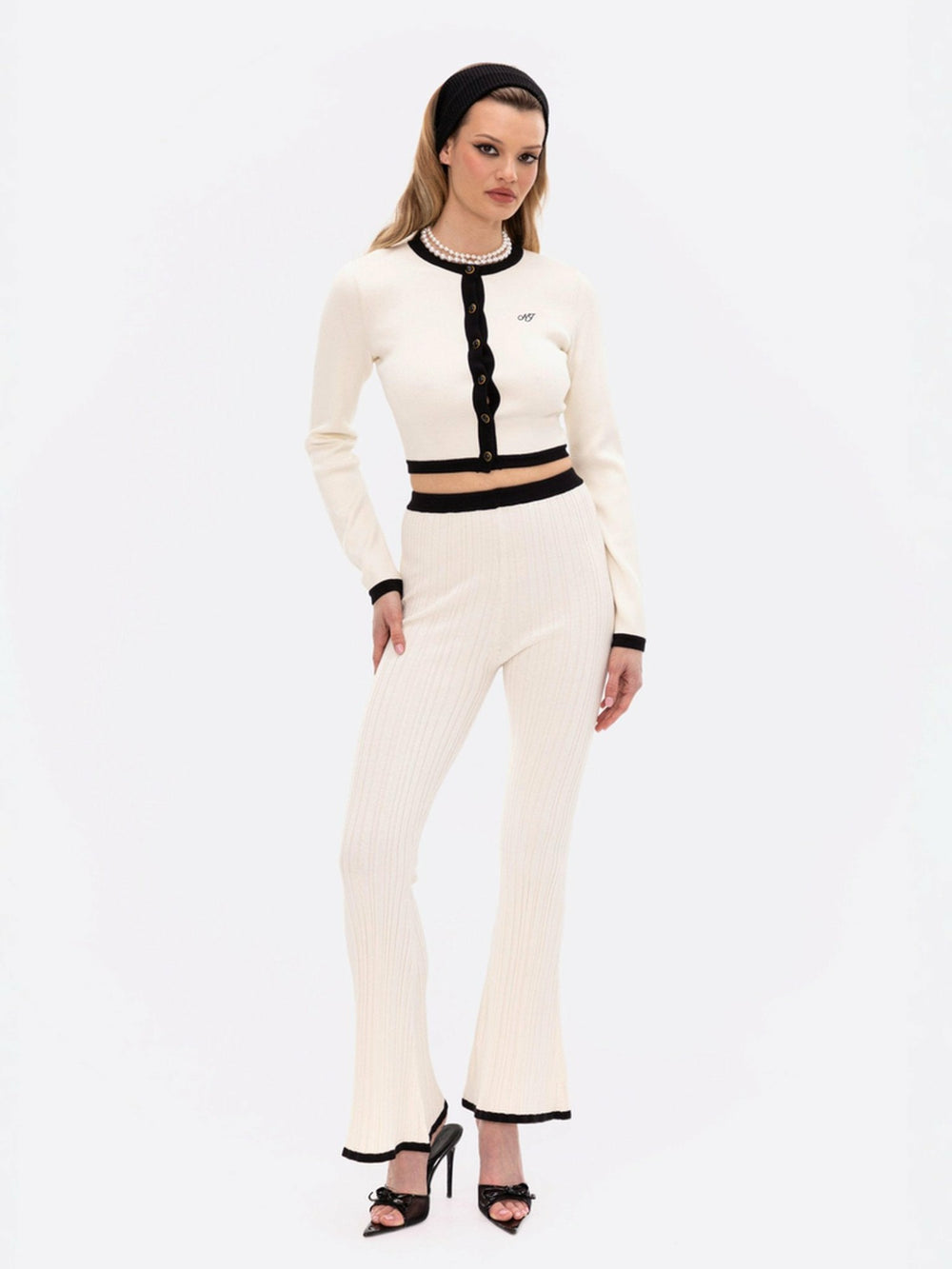 Eliza Pants: White Knit Pants for Country Club Brunch | Nana Jacqueline