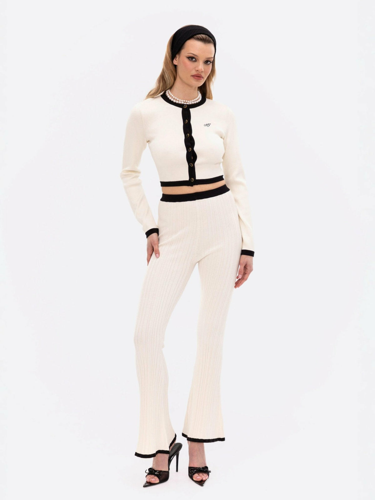 Eliza Pants: White Knit Pants for Country Club Brunch | Nana Jacqueline