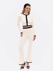 Eliza Pants: White Knit Pants for Country Club Brunch | Nana Jacqueline