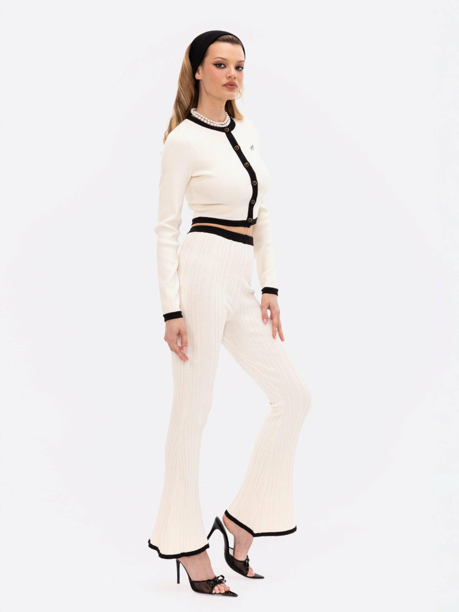 Eliza Pants: White Knit Pants for Country Club Brunch | Nana Jacqueline