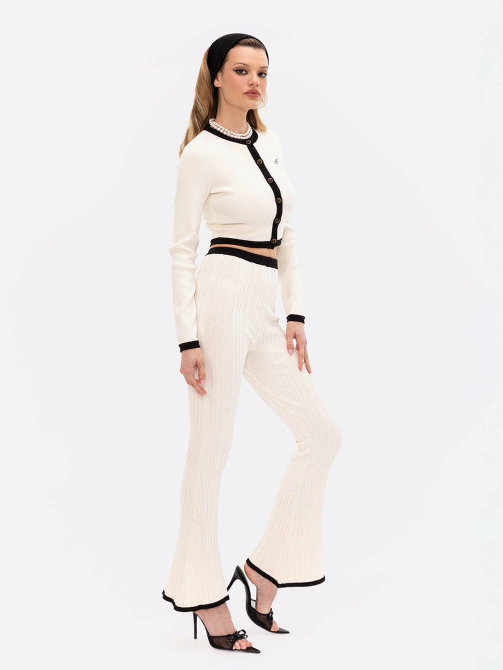 Eliza Pants: White Knit Pants for Country Club Brunch | Nana Jacqueline