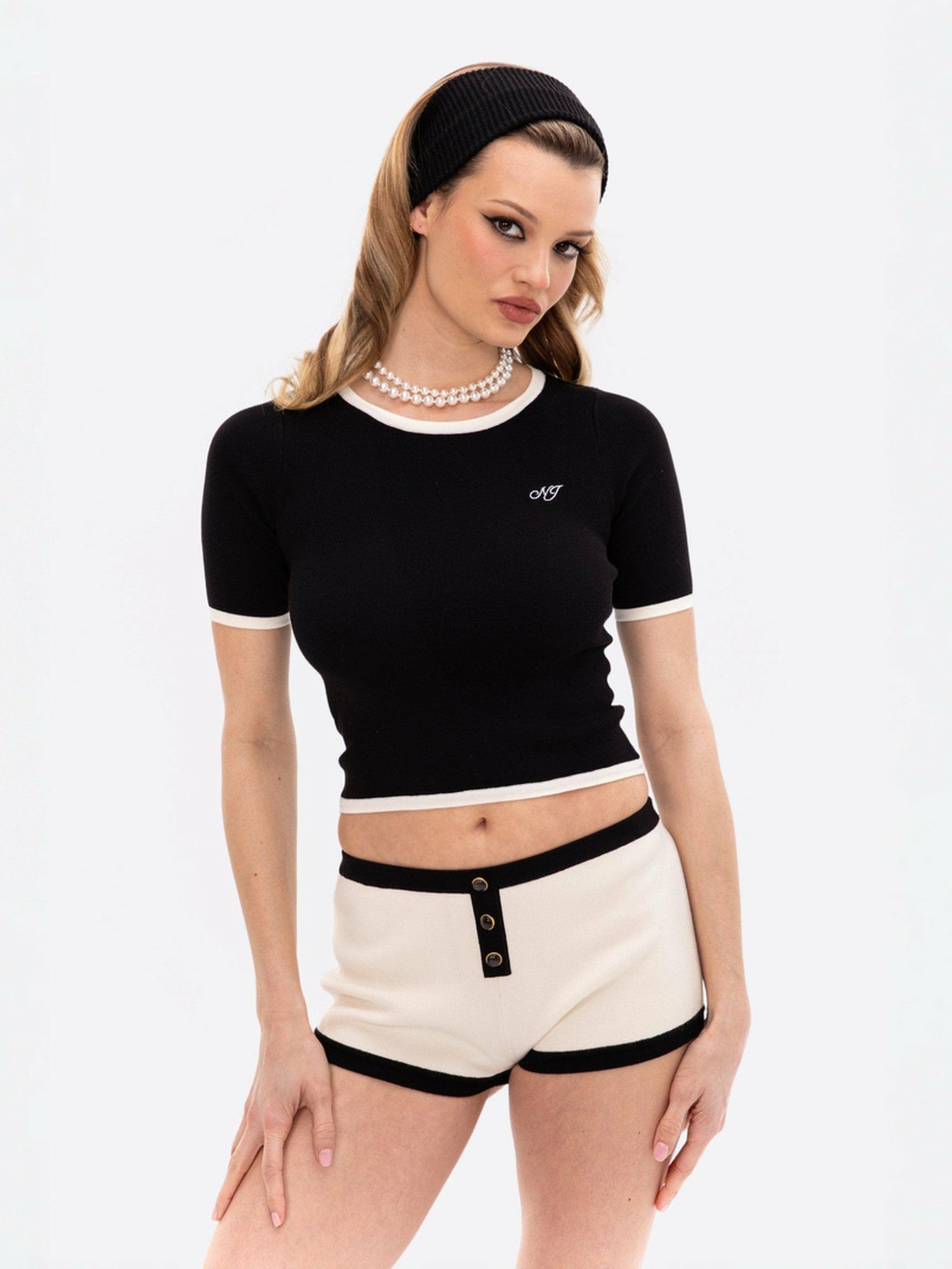 Luna Top: Black Knit Top for Brunch | Nana Jacqueline