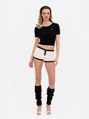 Luna Top: Black Knit Top for Brunch | Nana Jacqueline