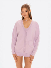 Carrie Cardigan: Purple Cardigan for Resort Brunch | Nana Jacqueline