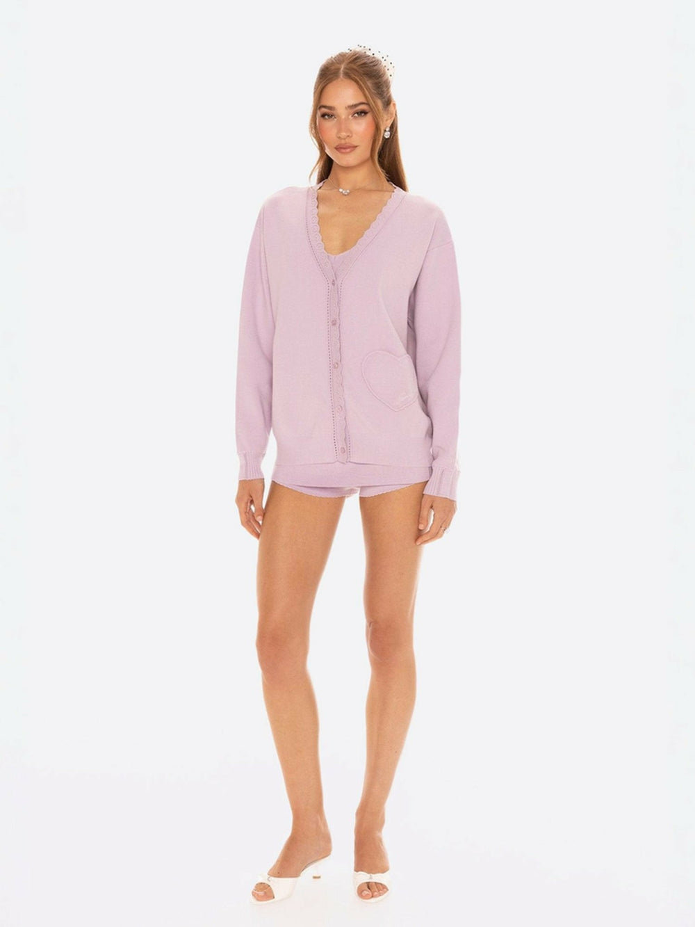 Carrie Cardigan: Purple Cardigan for Resort Brunch | Nana Jacqueline