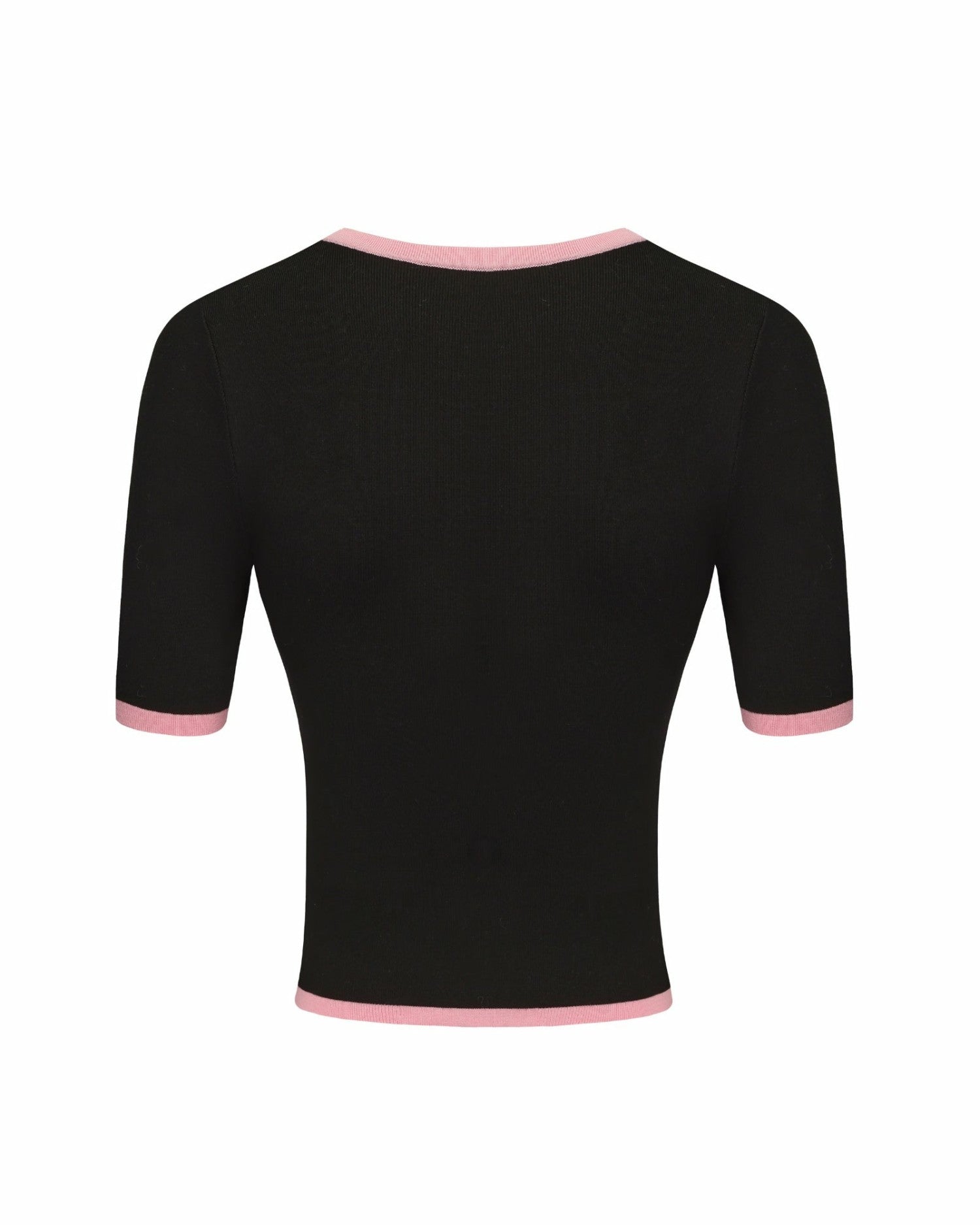 Luna Top: Black Pink Knit Top for Country Club Brunch | Nana Jacqueline