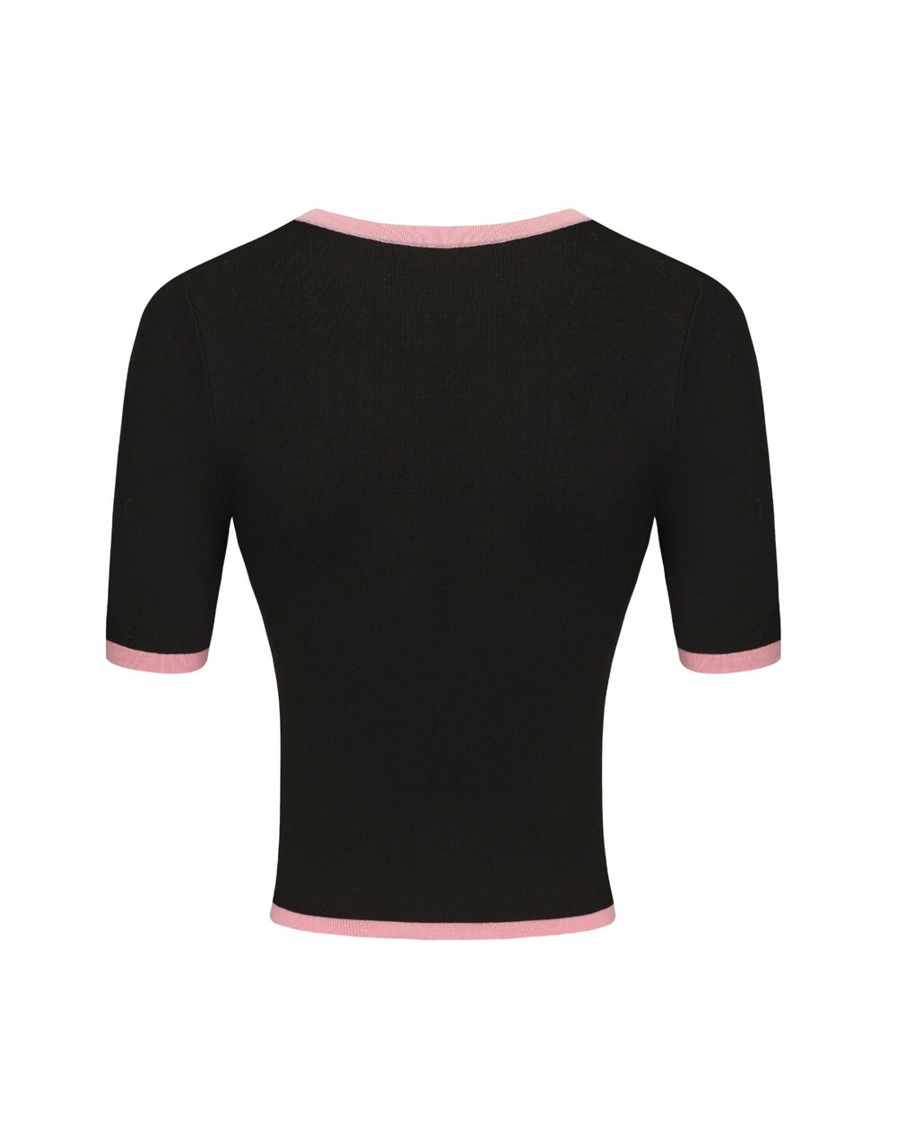 Luna Top: Black Pink Knit Top for Country Club Brunch | Nana Jacqueline