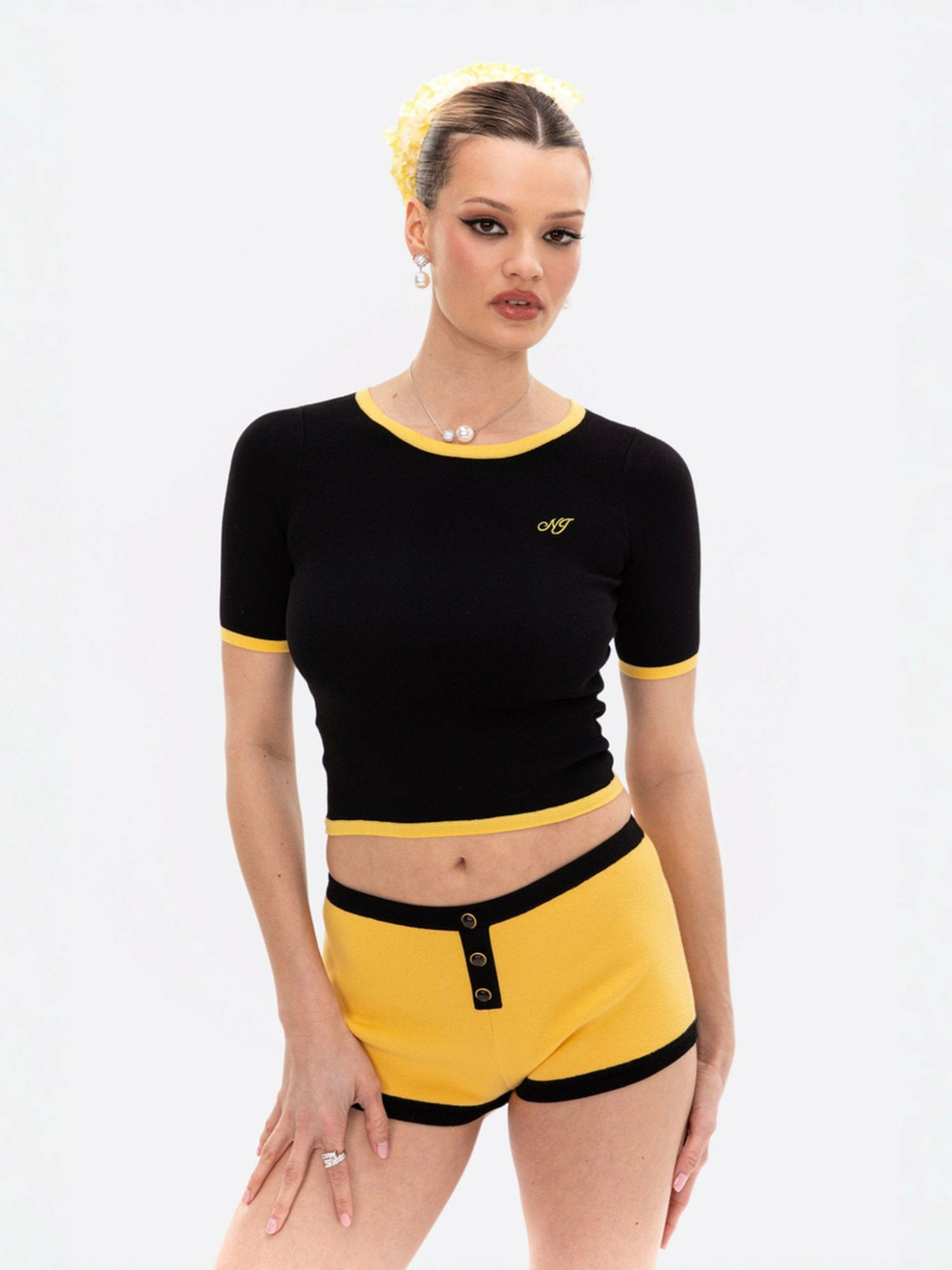 Luna Top: Black Knit Top for Resort Brunch | Nana Jacqueline
