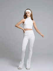 Janelle Knit Top: White Knit Top for Country Club Brunch | Nana Jacqueline