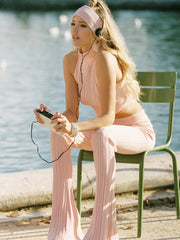 Janelle Knit Top: Peach Knit Top for Resort Brunch | Nana Jacqueline