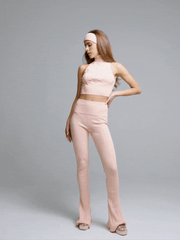 Janelle Knit Top: Peach Knit Top for Resort Brunch | Nana Jacqueline