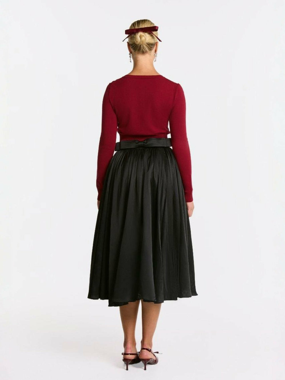 Audrina Cardigan: Red Cardigan for Brunch | Nana Jacqueline