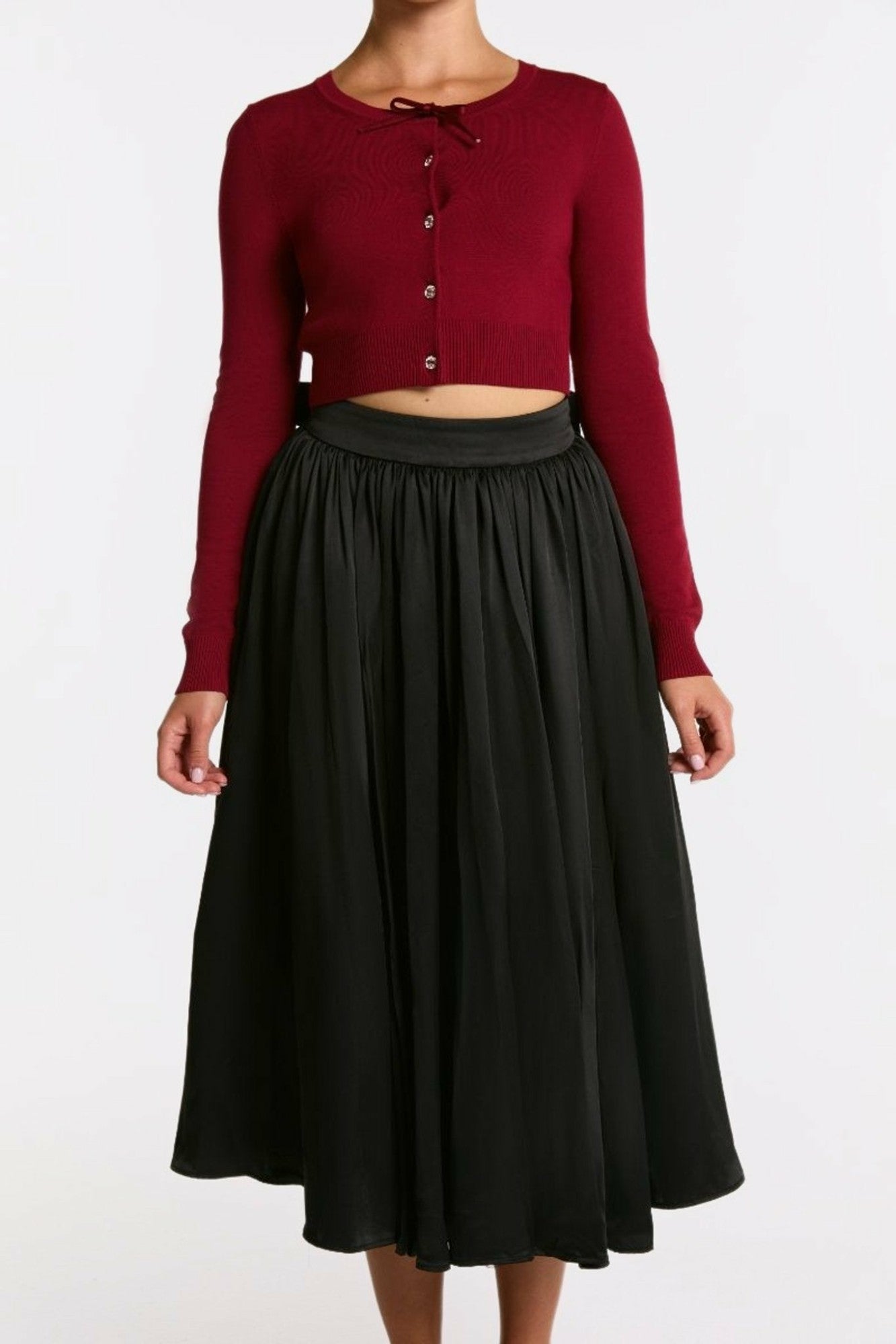 Audrina Cardigan: Red Cardigan for Brunch | Nana Jacqueline
