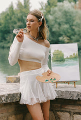 Zara Top: White Top for Date Night | Nana Jacqueline