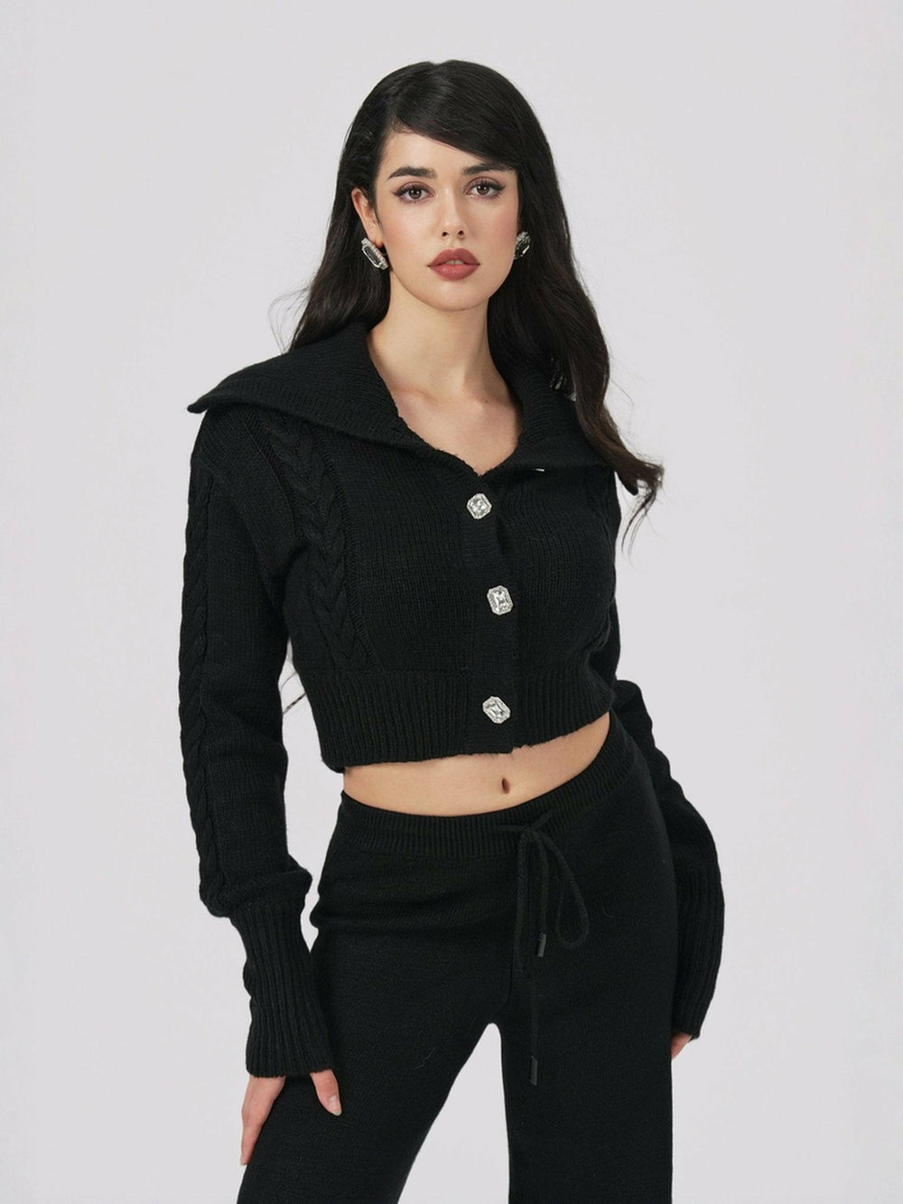 Addison Pants: Black Knit Pants for Resort Outfit | Nana Jacqueline