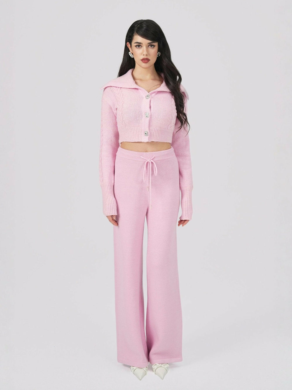 Addison Pants: Pink Knit Pants for Resort Brunch | Nana Jacqueline