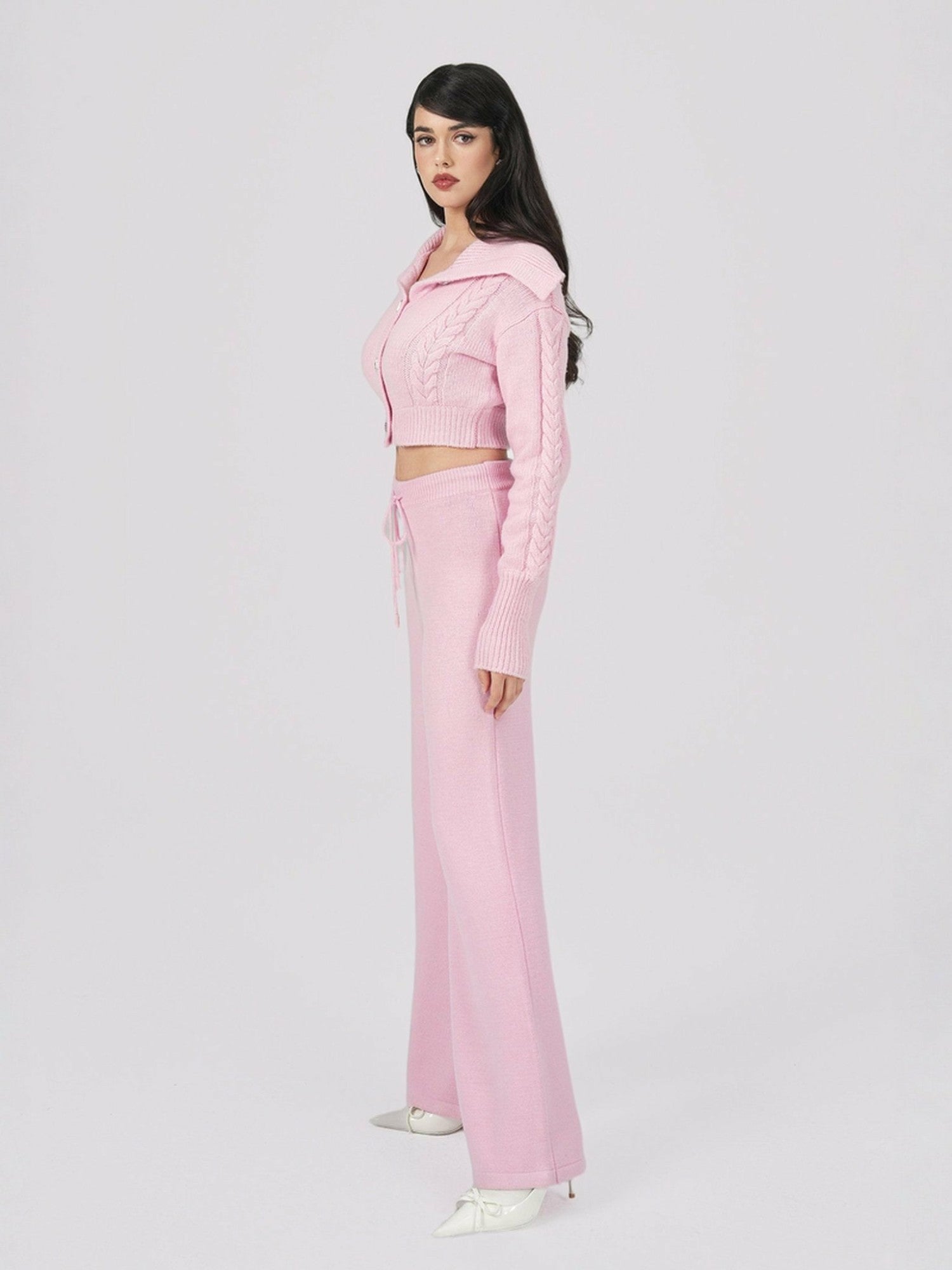 Addison Pants: Pink Knit Pants for Resort Brunch | Nana Jacqueline