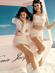 Penelope Shorts: Pink Knit Shorts for Resort Brunch | Nana Jacqueline