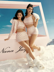 Penelope Shorts: Pink Knit Shorts for Resort Brunch | Nana Jacqueline